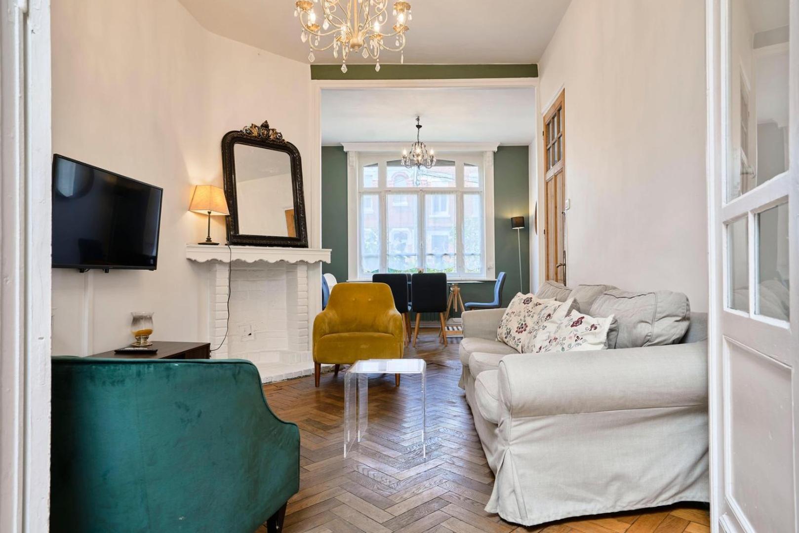Beautiful 1900 House Full Equipped, 4Bdrm+ Garden! Appartement Lambersart Buitenkant foto